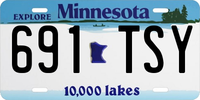 MN license plate 691TSY
