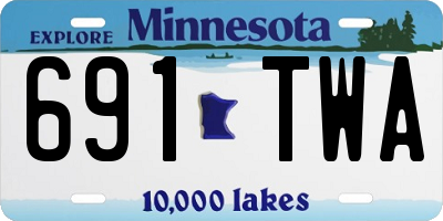 MN license plate 691TWA
