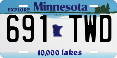 MN license plate 691TWD