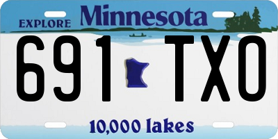 MN license plate 691TXO