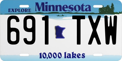 MN license plate 691TXW