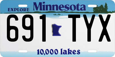 MN license plate 691TYX