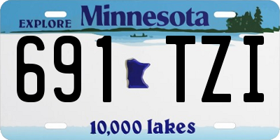 MN license plate 691TZI