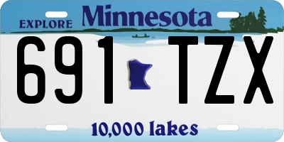 MN license plate 691TZX
