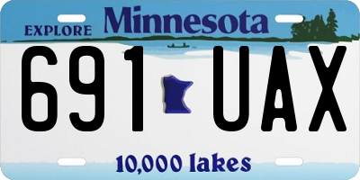 MN license plate 691UAX
