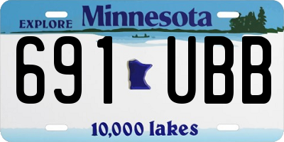 MN license plate 691UBB