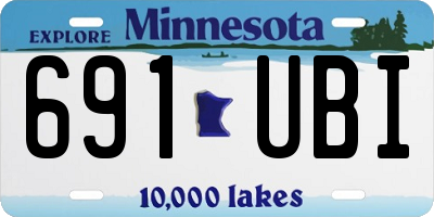 MN license plate 691UBI