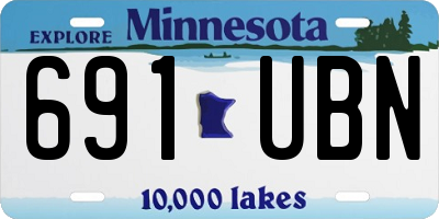 MN license plate 691UBN