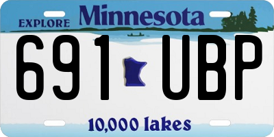 MN license plate 691UBP