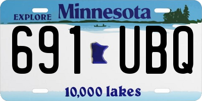 MN license plate 691UBQ