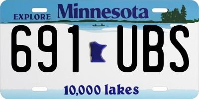 MN license plate 691UBS
