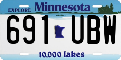 MN license plate 691UBW