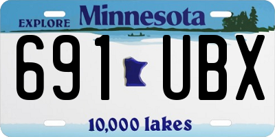 MN license plate 691UBX