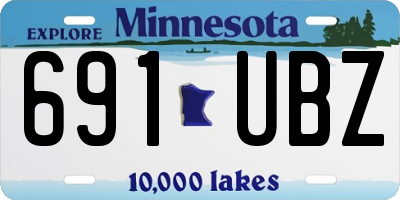 MN license plate 691UBZ