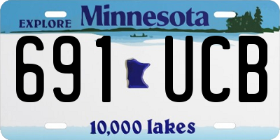 MN license plate 691UCB