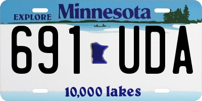MN license plate 691UDA