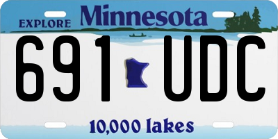 MN license plate 691UDC