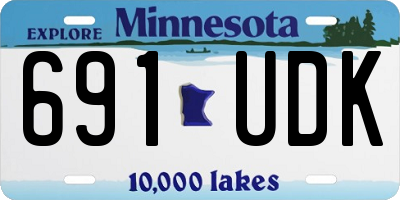 MN license plate 691UDK