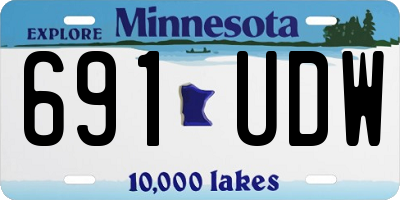 MN license plate 691UDW