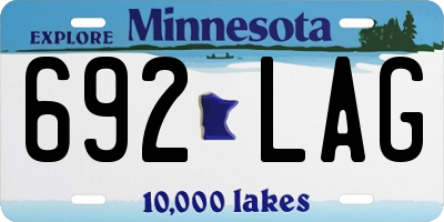 MN license plate 692LAG