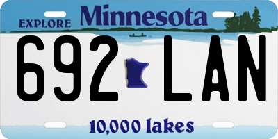 MN license plate 692LAN