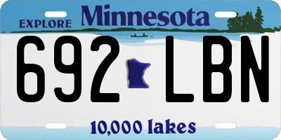 MN license plate 692LBN