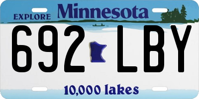 MN license plate 692LBY