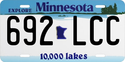 MN license plate 692LCC