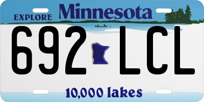 MN license plate 692LCL