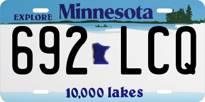 MN license plate 692LCQ