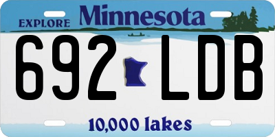 MN license plate 692LDB