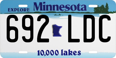 MN license plate 692LDC