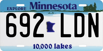 MN license plate 692LDN