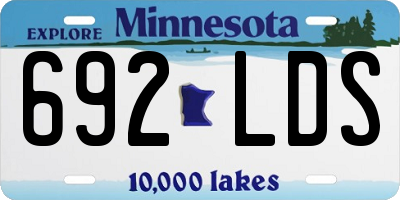 MN license plate 692LDS