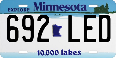 MN license plate 692LED