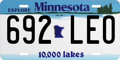 MN license plate 692LEO