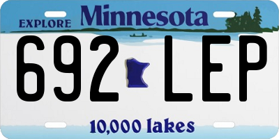 MN license plate 692LEP