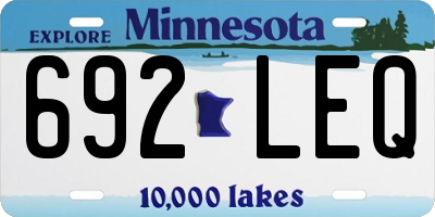 MN license plate 692LEQ
