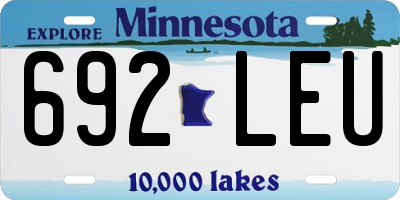 MN license plate 692LEU