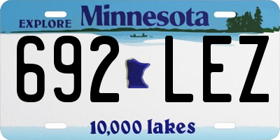 MN license plate 692LEZ