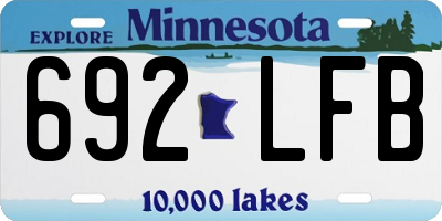 MN license plate 692LFB