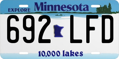 MN license plate 692LFD