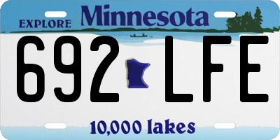 MN license plate 692LFE