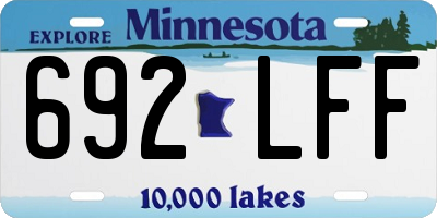 MN license plate 692LFF