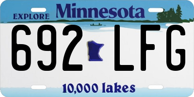 MN license plate 692LFG
