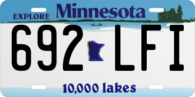 MN license plate 692LFI