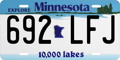 MN license plate 692LFJ