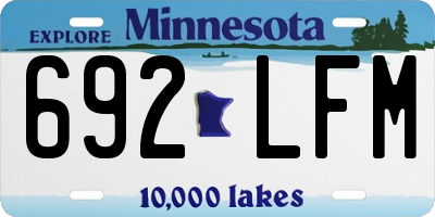 MN license plate 692LFM