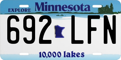 MN license plate 692LFN