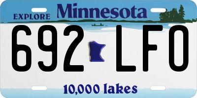 MN license plate 692LFO